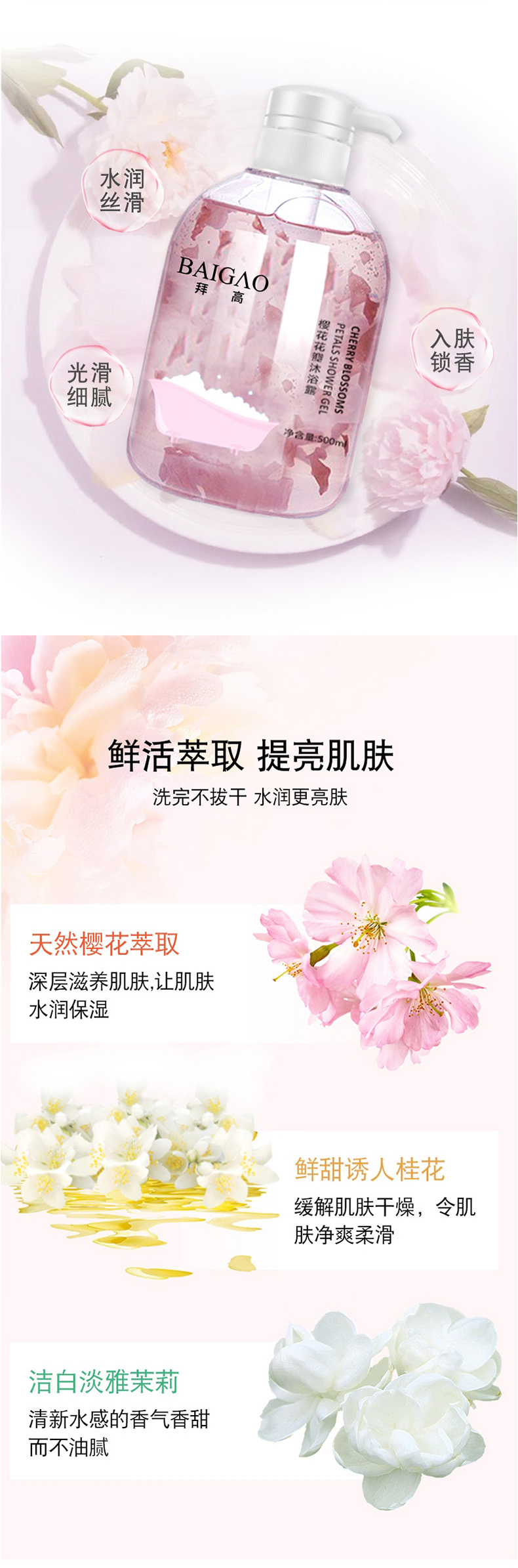 櫻花香氛沐浴露OEM代加工
