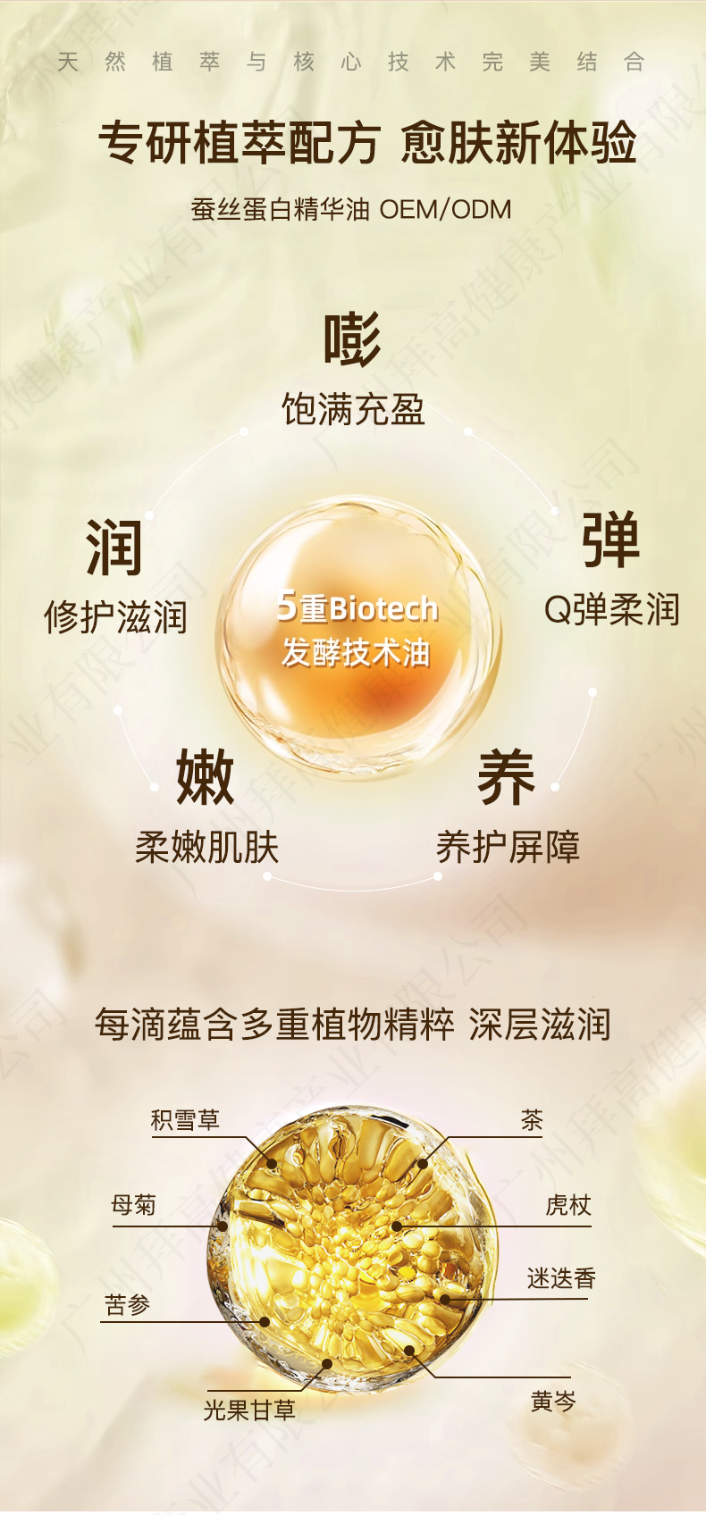 私密蠶絲蛋白精華油定制代加工詳情3